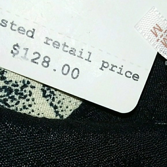 🆕Free People Ruffled Print Black Wrap Dress - Picture 7 of 7